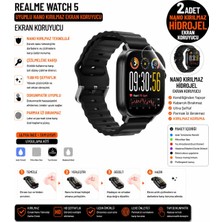onlinekordon Realme Watch 5 Uyumlu Nano Darbe Emici Kırılmaz Hidrojel Cam Ekran Koruyucu 2 Adet