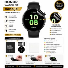 onlinekordon Honor Watch Fit Uyumlu Nano Hidrojel Ekran Koruyucu 2 Adet Kırılmaz Darbe Emici Tam Koruma