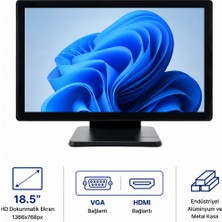 Grandstarr TM185M 18.5'' HD Endüstriyel Dokunmatik Monitör - HDMI ve VGA Haberleşmeli