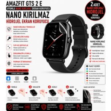 onlinekordon Amazfit Gts 2 E Uyumlu Nano Kırılmaz Hidrojel Ekran Koruyucu 2 Adet Darbe Emici Tam Koruma