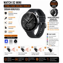 onlinekordon Oppo Watch X2 Mini Uyumlu Nano Hidrojel Ekran Koruyucu 2 Adet Kırılmaz Darbe Emici Tam Koruma