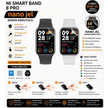 onlinekordon Xiaomi Mi Smart Band 8 Pro Uyumlu Nano Hidrojel Ekran Koruyucu 2 Adet Kırılmaz Darbe Emici Tam Koruma