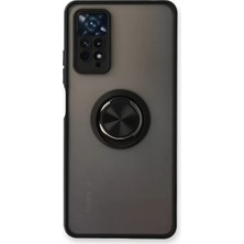 Elif Asya Ceyiz Tekstil Newface Xiaomi Redmi Note 11 Pro Kılıf Montreal Yüzüklü Silikon Kapak - Siyah