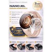 onlinekordon Huawei Watch 5 42MM Uyumlu Nano Jel Ekran Koruyucu 2 Adet Güçlendirilmiş Darbe Emici