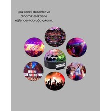 Hexa Rgb LED Disko Topu Projektör – Ev Partileri, Doğum Günleri ve Eğlence Için Işık Şovu