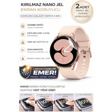 onlinekordon Samsung Galaxy Watch 4 40MM Uyumlu Nano Jel Ekran Koruyucu 2 Adet Darbe Emici Tam Kaplayan