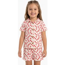 Aden Kids Kız Çocuk  Düğmeli  Pijama Takımı