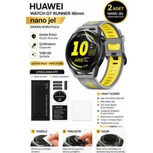 onlinekordon Huawei Watch Gt Runner 46MM Uyumlu Nano Jel Ekran Koruyucu 2 Adet Güçlendirilmiş Darbe Emici