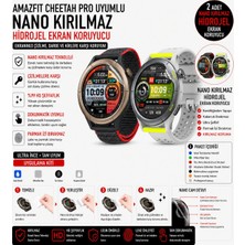onlinekordon Amazfit Cheetah Pro Uyumlu Nano Kırılmaz Hidrojel Ekran Koruyucu 2 Adet Darbe Emici Tam Koruma