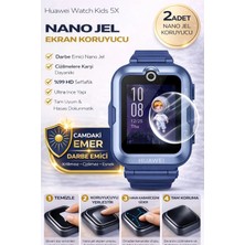 onlinekordon Huawei Watch Kids 5x Uyumlu Nano Jel Ekran Koruyucu 2 Adet Güçlendirilmiş Darbe Emici