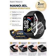 onlinekordon Redmi Watch 6 Uyumlu Nano Jel Ekran Koruyucu 2 Adet Darbe Emici Tam Kaplayan