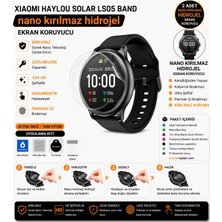onlinekordon Xiaomi Haylou Solar LS05 Band Uyumlu Nano Hidrojel Ekran Koruyucu 2 Adet Kırılmaz Darbe Emici Tam Koruma