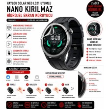 onlinekordon Haylou Solar Neo LS21 48MM Uyumlu Nano Kırılmaz Hidrojel Ekran Koruyucu 2 Adet Darbe Emici Tam Kaplama