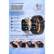 onlinekordon Apple Watch Ultra 2 Uyumlu Nano Jel Ekran Koruyucu 2 Adet Darbe Emici Çizilmez Kırılmaz Film