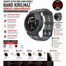 onlinekordon Amazfit Active Edge 46MM Uyumlu Nano Kırılmaz Hidrojel Ekran Koruyucu 2 Adet Darbe Emici Tam Koruma