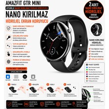onlinekordon Amazfit Gtr Mini Uyumlu Nano Kırılmaz Hidrojel Ekran Koruyucu 2 Adet Darbe Emici Tam Koruma