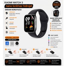 onlinekordon Xiaomi Watch 3 Uyumlu Nano Hidrojel Ekran Koruyucu 2 Adet Kırılmaz Darbe Emici Tam Koruma