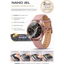 onlinekordon Samsung Galaxy Watch 3 41MM Uyumlu Nano Jel Ekran Koruyucu 2 Adet Darbe Emici Tam Kaplayan
