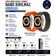 onlinekordon Apple Watch Ultra 1 49MM Uyumlu Nano Jel Ekran Koruyucu 2 Adet Darbe Emici Çizilmez Kırılmaz Film