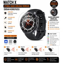 onlinekordon Oppo Watch x Uyumlu Nano Hidrojel Ekran Koruyucu 2 Adet Kırılmaz Darbe Emici Tam Koruma