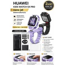onlinekordon Huawei Kids Watch 5x Pro Uyumlu Nano Jel Ekran Koruyucu 2 Adet Güçlendirilmiş Darbe Emici