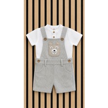 NerKids Erkek Bebek Cepli Salopet Takım