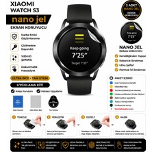 onlinekordon Xiaomi Watch S3 Uyumlu Nano Hidrojel Ekran Koruyucu 2 Adet Kırılmaz Darbe Emici Tam Koruma