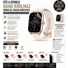 onlinekordon Amazfit Gts 4 Uyumlu Nano Kırılmaz Hidrojel Ekran Koruyucu 2 Adet Darbe Emici Tam Koruma