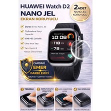 onlinekordon Huawei Watch D2 Uyumlu Nano Jel Ekran Koruyucu 2 Adet Güçlendirilmiş Darbe Emici