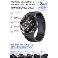 onlinekordon Huawei Watch Gt 3 Porsche Design Uyumlu Nano Jel Ekran Koruyucu 2 Adet Darbe Emici Çizilmez Tpu Film