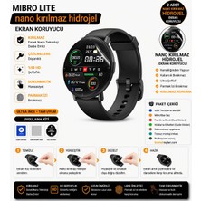 onlinekordon Xiaomi Mibro Lite Uyumlu Nano Hidrojel Ekran Koruyucu 2 Adet Kırılmaz Darbe Emici Tam Koruma