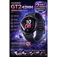 onlinekordon Huawei Watch Gt2 42MM Uyumlu Nano Jel Ekran Koruyucu 2 Adet Darbe Emici Çizilmez Kırılmaz Tpu Film