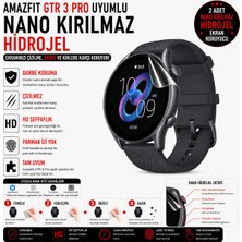 onlinekordon Amazfit Gtr 3 Pro Uyumlu Nano Kırılmaz Hidrojel Ekran Koruyucu 2 Adet Darbe Emici Tam Koruma