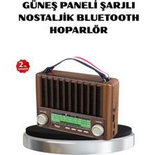 Hexa Solar Hoparlör Bluetooth Fm Am Sw Radyo Çok Fonksiyonlu Şarjlı
