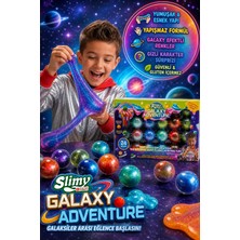 Toyfest Slimy Galaxy Adventure 24 Paket Slime Topu Seti Renkli Gezegen Slime Oyuncak 5+