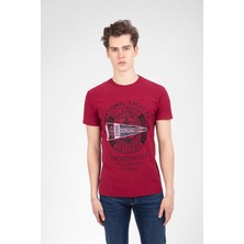 Voltaj Mehr Erkek Tişört Bordo