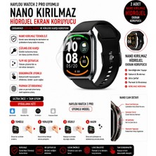 onlinekordon Haylou Watch 2 Pro Uyumlu Nano Kırılmaz Hidrojel Ekran Koruyucu 2 Adet Darbe Emici Tam Kaplama