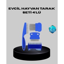 Hexa Evcil Hayvan Tüy Bakım Seti – 4’lü Paslanmaz Çelik ve Eco Plastik, Kolay Temizlenebilir ve D
