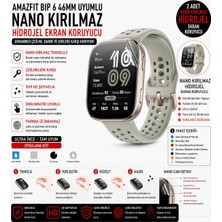 onlinekordon Amazfit Bip 6 46MM Uyumlu Nano Kırılmaz Hidrojel Ekran Koruyucu 2 Adet Darbe Emici Tam Koruma