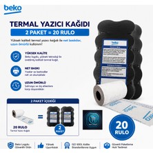 Beko X30 Tr - 300 Tr - 220 Tr - 400 Tr Yazarkasa Termal Pos Rulosu ( 2 Paket - 20 Adet )