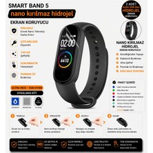 onlinekordon Xiaomi Smart Band 5 Uyumlu Nano Hidrojel Ekran Koruyucu 2 Adet Kırılmaz Darbe Emici Tam Koruma
