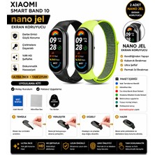onlinekordon Xiaomi Smart Band 10 Uyumlu Nano Hidrojel Ekran Koruyucu 2 Adet Kırılmaz Darbe Emici Tam Koruma