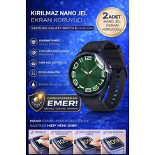 onlinekordon Samsung Galaxy Watch 6 Classic 47MM Uyumlu Nano Jel Ekran Koruyucu 2 Adet Darbe Emici Tam Kaplayan