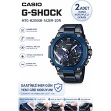 onlinekordon Casio G-Shock MTG-B2000B-1A2ER-2DR Uyumlu Nano Jel Ekran Koruyucu 2 Adet Darbe Emici Çizilmez Ekran
