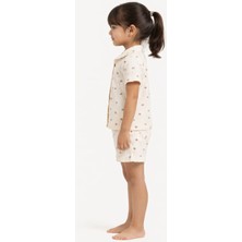 Aden Kids Kız Çocuk  Düğmeli  Pijama Takımı