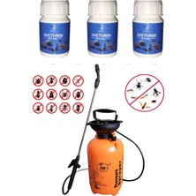 Akethrin Pro 50ML 3 Adet/akrep Çiyan Kırkayak Ilacı / 5lt Basınçlı Ilaçlama Pompası / Eldiven H.