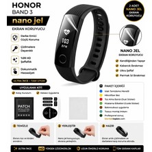 onlinekordon Honor Band 3 Uyumlu Nano Hidrojel Ekran Koruyucu 2 Adet Kırılmaz Darbe Emici Tam Koruma