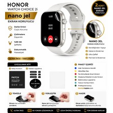 onlinekordon Honor Watch Choice 2i Uyumlu Nano Hidrojel Ekran Koruyucu 2 Adet Kırılmaz Darbe Emici Tam Koruma
