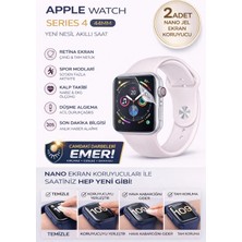 onlinekordon Apple Watch Series 4 44MM Uyumlu Nano Jel Ekran Koruyucu 2 Adet Darbe Emici Çizilmez Kırılmaz Film