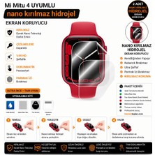 onlinekordon Xiaomi Mi Mitu 4 Uyumlu Nano Hidrojel Ekran Koruyucu 2 Adet Kırılmaz Darbe Emici Tam Koruma
